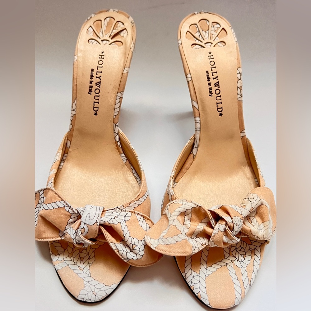 Women's Tan Open-Toe kitten heel sandals